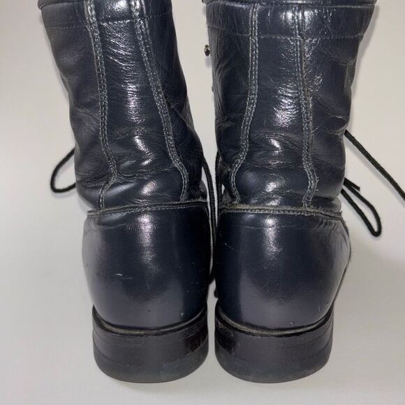 Vintage black leather Justin lace up Roper boots Sz 6.5 L0504 cowgirl - Picture 4 of 7
